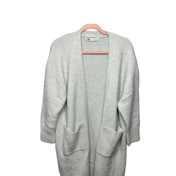 ZARA Wool Alpaca Open front Cardigan Sea Green Size XS/S - Picture 12 of 12